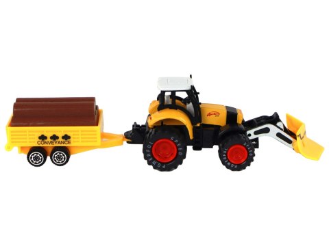Traktor Z Przyczepą Koparka Spychacz Maszyna Żółty Zielony Czerwony Traktor Z Przyczepą Koparka Spychacz Maszyna Żółty Zielony Czerwony