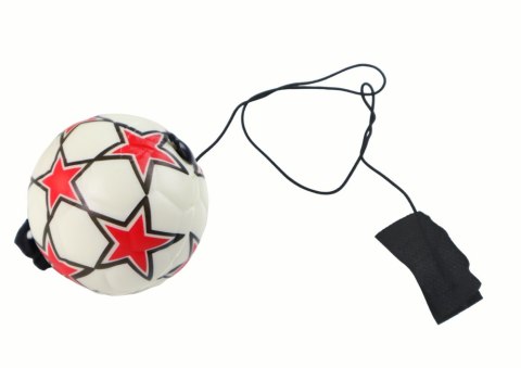 Piłka Nożna PU Na Gumce Jojo Do Odbijania 6 cm Biała Gwiazdki Piłka Nożna PU Na Gumce Jojo Do Odbijania 6 cm Biała Gwiazdki
