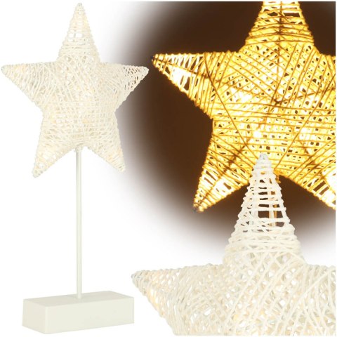 Gwiazda świecąca dekoracja świąteczna 10 LED 39 cm ciepły biały Gwiazda świecąca dekoracja świąteczna 10 LED 39 cm ciepły biały