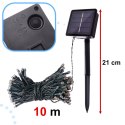 Lampki solarne ogrodowe LED choinkowe świąteczne łańcuch świetlny 20m 200LED multikolor