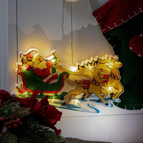Lampki LED wisząca ozdoba dekoracja świąteczna sanie mikołaja Lampki LED wisząca ozdoba dekoracja świąteczna sanie mikołaja