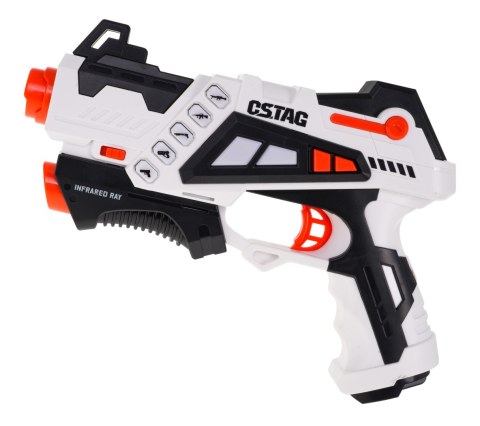 Zestaw 2 Pistoletów Laserowych dla dzieci 3+ Elektroniczny Wyświetlacz + 5 Typów Wystrzału + 4 Kolory Zespołów Zestaw 2 Pistoletów Laserowych dla dzieci 3+ Elektroniczny Wyświetlacz + 5 Typów Wystrzału + 4 Kolory Zespołów