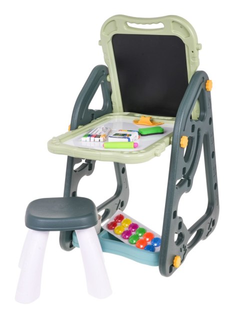 Wielofunkcyjna Tablica dla dzieci 3+ Tablica magnetyczna + Tablica kredowa + Krzesełko + Przybory papiernicze Wielofunkcyjna Tablica dla dzieci 3+ Tablica magnetyczna + Tablica kredowa + Krzesełko + Przybory papiernicze