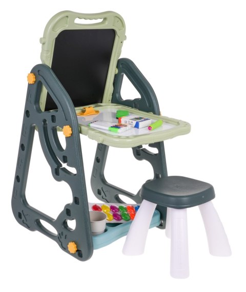 Wielofunkcyjna Tablica dla dzieci 3+ Tablica magnetyczna + Tablica kredowa + Krzesełko + Przybory papiernicze Wielofunkcyjna Tablica dla dzieci 3+ Tablica magnetyczna + Tablica kredowa + Krzesełko + Przybory papiernicze