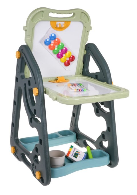 Wielofunkcyjna Tablica dla dzieci 3+ Tablica magnetyczna + Tablica kredowa + Krzesełko + Przybory papiernicze Wielofunkcyjna Tablica dla dzieci 3+ Tablica magnetyczna + Tablica kredowa + Krzesełko + Przybory papiernicze