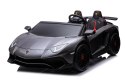 Lamborghini Aventador SV na akumulator dla 2 dzieci Szary + Silnik bezszczotkowy + Pompowane koła + Audio LED