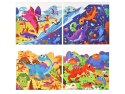 Puzzle Układanka Świat Dinozaurów 4 w 1 Dinozaury 4 Obrazki 73 El.