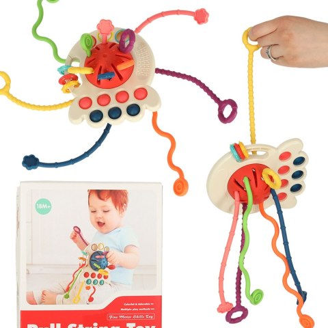 Zabawka sensoryczna gryzak Montessori dla niemowląt czerwony Zabawka sensoryczna gryzak Montessori dla niemowląt czerwony