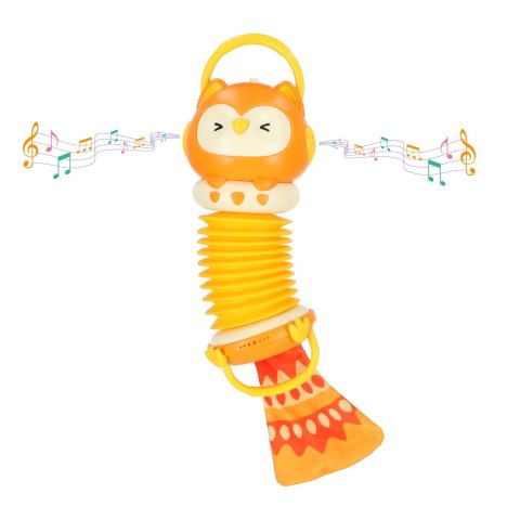 Harmonia akordeon zabawka sensoryczna dla dzieci sowa pomarańczowa Harmonia akordeon zabawka sensoryczna dla dzieci sowa pomarańczowa