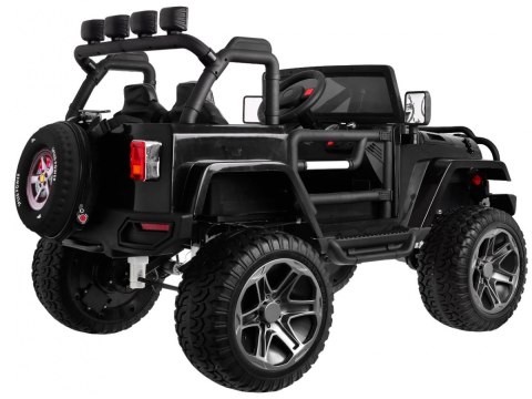 Auto terenowe typu jeep Monster 4x4 dla dzieci Czarny + Pilot + Regulacja siedzenia + Wolny Start + MP3 LED + Bagażnik + Plecak Auto terenowe typu jeep Monster 4x4 dla dzieci Czarny + Pilot + Regulacja siedzenia + Wolny Start + MP3 LED + Bagażnik + Plecak