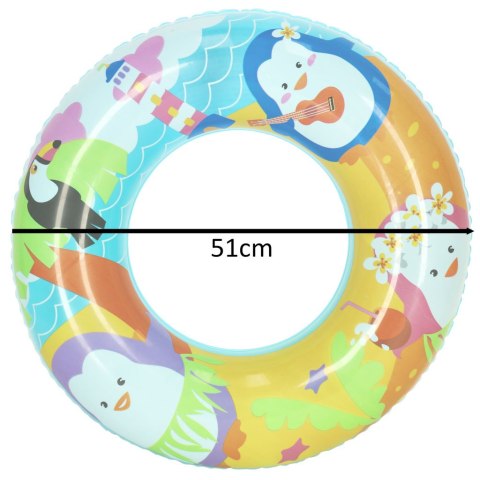BESTWAY 36113 Kółko do pływania koło dmuchane plażowe 51cm pingwiny max 60kg 3-6 lat BESTWAY 36113 Kółko do pływania koło dmuchane plażowe 51cm pingwiny max 60kg 3-6 lat