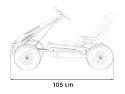 Gokart na Pedały AIR PerHour dla dzieci Niebieski + Hamulec ręczny + Pompowane koła + Regulacja siedzenia