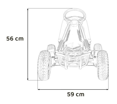 Gokart na Pedały AIR PerHour dla dzieci Różowy + Hamulec ręczny + Pompowane koła + Regulacja siedzenia Gokart na Pedały AIR PerHour dla dzieci Różowy + Hamulec ręczny + Pompowane koła + Regulacja siedzenia