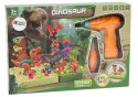 Klocki Puzzle Konstrukcyjne 3D DIY Dinozaury Rozkręcanie Wiertarka