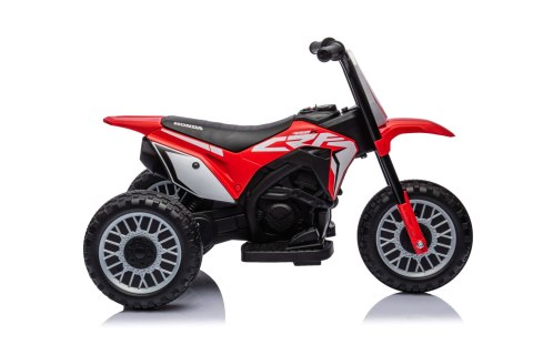 Motorek Cross Honda CRF 450R na akumulator dla dzieci Czerwony + 3 Koła + Gumowy Bieżnik + Klakson Motorek Cross Honda CRF 450R na akumulator dla dzieci Czerwony + 3 Koła + Gumowy Bieżnik + Klakson