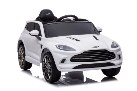 Aston Martin DBX na akumulator dla dzieci Biały + Pilot + EVA + Pasy + Wolny Start + Audio LED Aston Martin DBX na akumulator dla dzieci Biały + Pilot + EVA + Pasy + Wolny Start + Audio LED