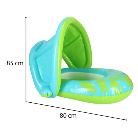 BESTWAY 34091 Kółko do pływania dla niemowląt koło pontonik dla dzieci dmuchany z siedziskiem z daszkiem zielony 1-2lata 18kg BESTWAY 34091 Kółko do pływania dla niemowląt koło pontonik dla dzieci dmuchany z siedziskiem z daszkiem zielony 1-2lata 18kg