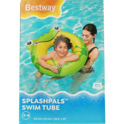 BESTWAY 36351 Kółko do pływania koło dmuchane żaba 3-6lat 60kg BESTWAY 36351 Kółko do pływania koło dmuchane żaba 3-6lat 60kg