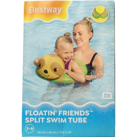 BESTWAY 36405 Kółko do pływania koło dmuchane leniwiec 3-6lat 30kg BESTWAY 36405 Kółko do pływania koło dmuchane leniwiec 3-6lat 30kg