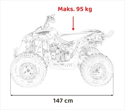 Pojazd Quad Spalinowy RENEGADE HIPERFECT 125CC Czerwony Pojazd Quad Spalinowy RENEGADE HIPERFECT 125CC Czerwony