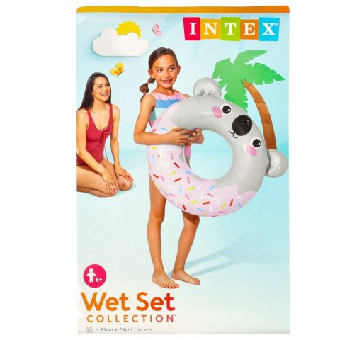 INTEX 59266 Kółko do pływania koło dmuchane ponton plażowy koala max 40kg INTEX 59266 Kółko do pływania koło dmuchane ponton plażowy koala max 40kg