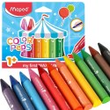 Kredki świecowe dla malucha pierwsze kredki Jumbo Colorpeps 12 kolorów Maped