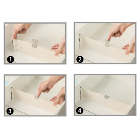 Organizer do szuflad separator regulowany na sztućce narzedzia 44cm 1szt. Organizer do szuflad separator regulowany na sztućce narzedzia 44cm 1szt.