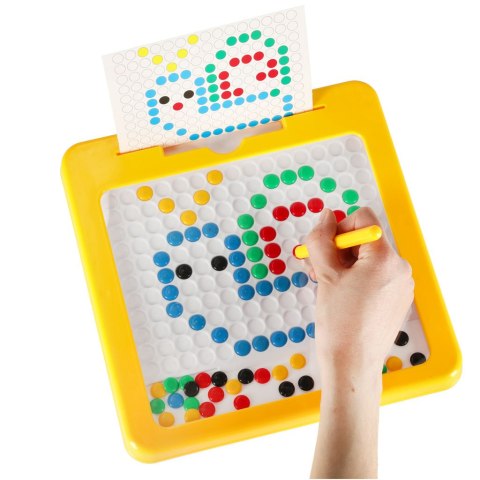 Tablica magnetyczna montessori mozaika kolorowe kropki żółta 26 x 26 cm Tablica magnetyczna montessori mozaika kolorowe kropki żółta 26 x 26 cm