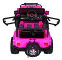 Auto terenowe typu jeep Monster 4x4 dla dzieci Różowy + Pilot + Regulacja siedzenia + Wolny Start + MP3 LED + Bagażnik + Plecak