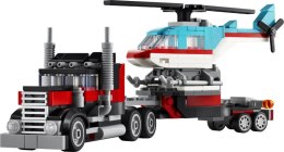 Klocki LEGO CREATOR Ciężarówka Z Platformą I Helikopterem 270 Elementów 31146