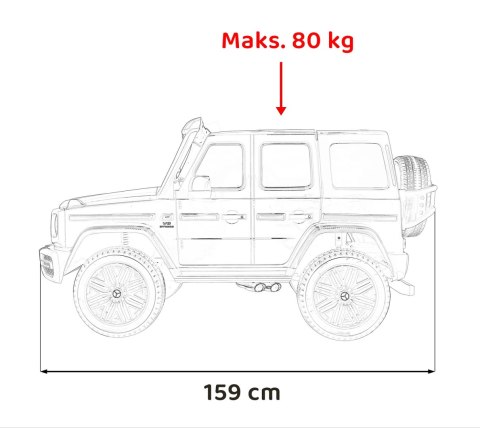 Pojazd Mercedes Benz G63 AMG XXL Czarny Pojazd Mercedes Benz G63 AMG XXL Czarny