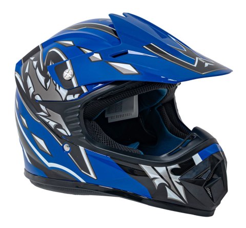 Kask Motocyklowy Enduro Niebieski M Kask Motocyklowy Enduro Niebieski M