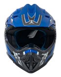 Kask Motocyklowy Enduro Niebieski M