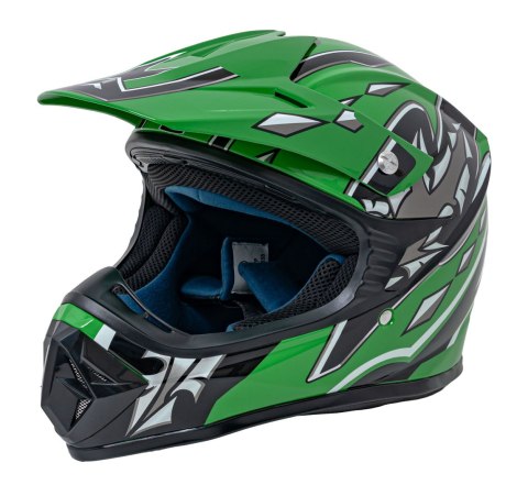 Kask Motocyklowy Enduro Zielony M Kask Motocyklowy Enduro Zielony M