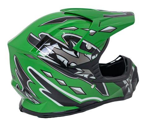 Kask Motocyklowy Enduro Zielony S Kask Motocyklowy Enduro Zielony S