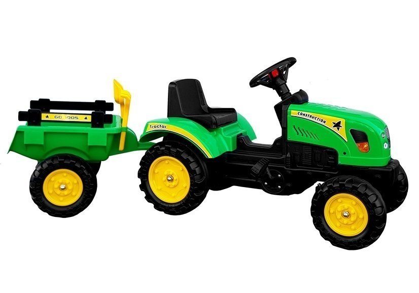 Traktor Branson z Przyczepą Zielony Pedały 135 cm Traktor Branson z Przyczepą Zielony Pedały 135 cm