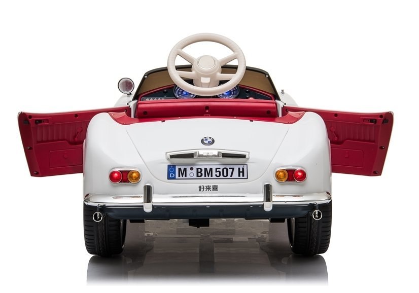 Auto na Akumulator BMW Retro Białe Auto na Akumulator BMW Retro Białe