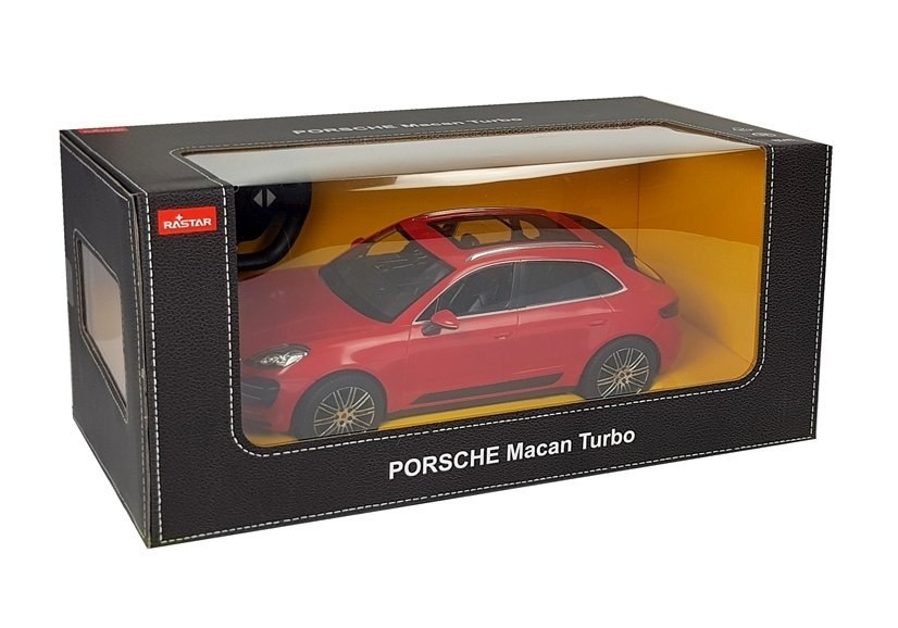 Auto R/C Porsche Macan Turbo Rastar 1:14 Czerwone na pilota