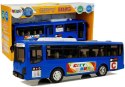 Muzyczny Autobus z Napędem Frykcyjnym i światłami Niebieski