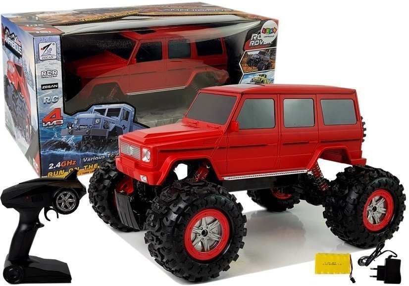 Auto Terenowe Amfibia 4x4 Zdalnie Sterowane 1:12 R/C Czerwone Auto Terenowe Amfibia 4x4 Zdalnie Sterowane 1:12 R/C Czerwone