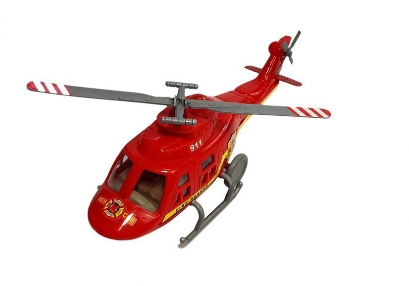 Zestaw Pojazdów Straż Pożarna Helikopter Motor Światło Dźwięki