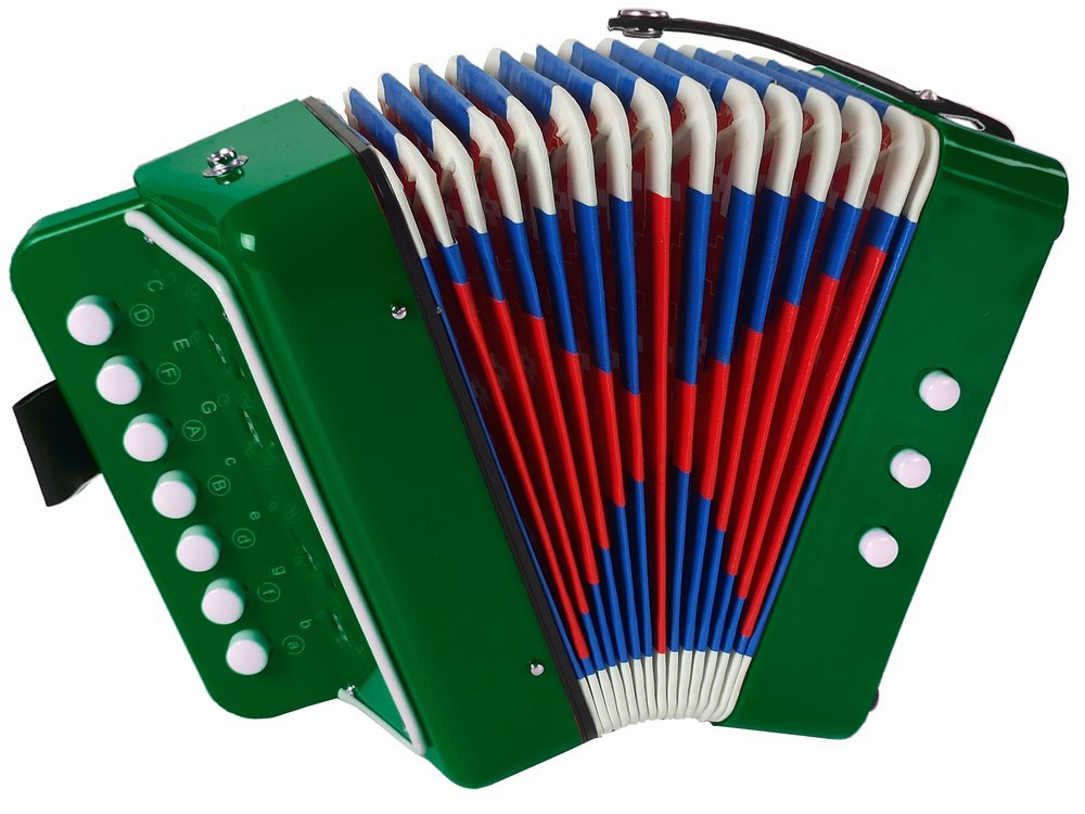 Akordeon Instrument Dla Małego Muzyka Zielony