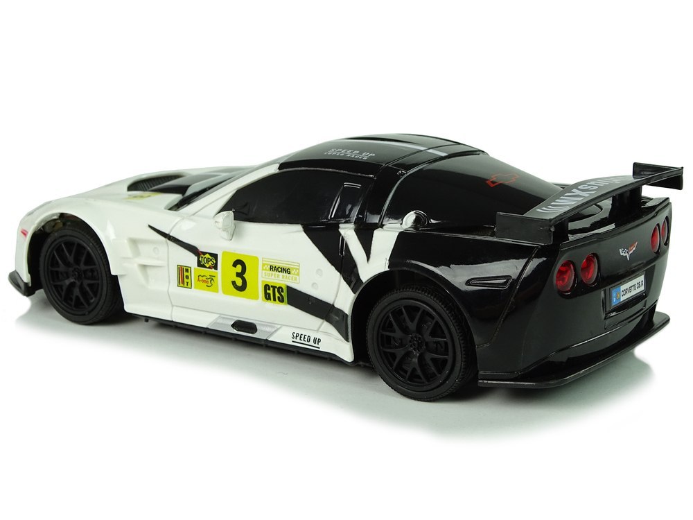 Auto Sportowe Wyścigowe R/C 1:24 Corvette C6.R Biały 2.4 G Światła