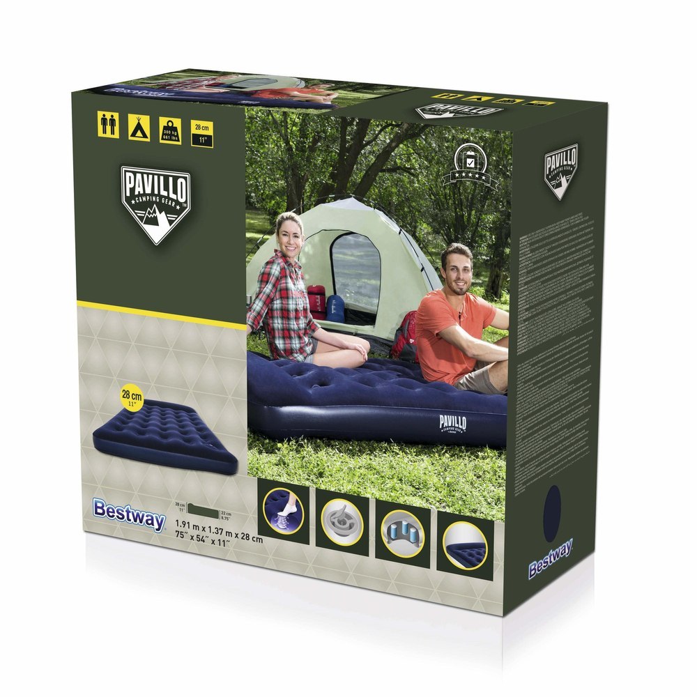 Dmuchany Materac Z Pompką 191 x 137 x 28 cm Bestway 67225 Dmuchany Materac Z Pompką 191 x 137 x 28 cm Bestway 67225