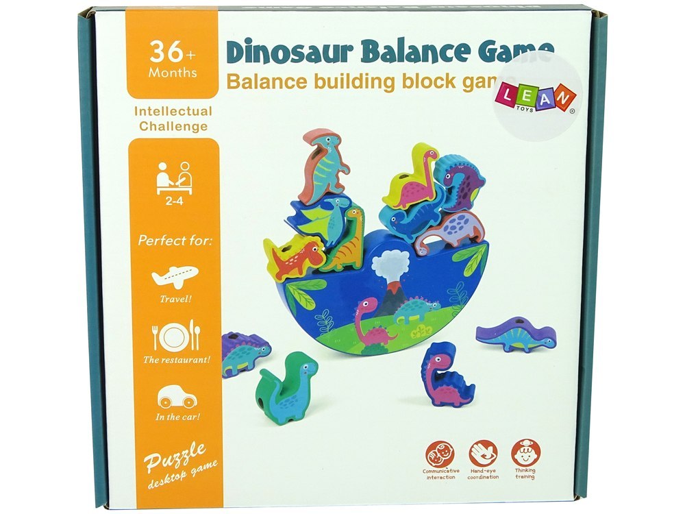 Drewniana Gra Dinosaur Balance Game Dinozaury Zręcznościowa