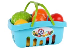 Koszyk Zestaw Spożywczy Na Zakupy Warzywa Owoce Niebieski 5354