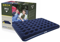 Dmuchany Materac turystyczny do spania 2-osobowy flokowany BESTWAY 203x152x22cm + Zestaw naprawczy