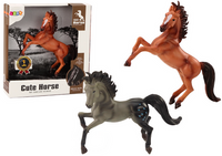 Figurka Konia Brązowy Szary Koń Stojący Stajnia Farma Cute Horse