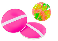 Gra Zręcznościowa Paletki Okrągłe Piłka Z Przyssawkami Różowy