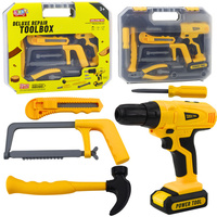 Zestaw Majsterkowicza Wiertarko-Wkrętarka Narzędzia Światła Dźwięki Walizka